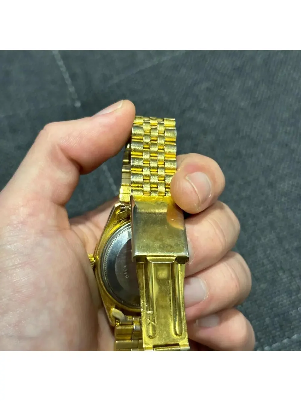 Vintage Netec Womens Gold Tone Watch Needs Battery Japan Movement Quartz